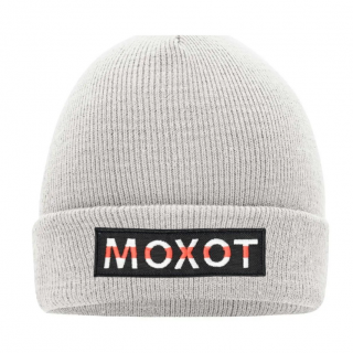 "Berretto Beanie Off White con Linea Rossa - Stile e Comfort"