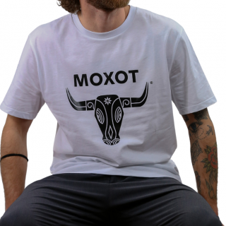 MOXOT Bull Eccentric White: T-Shirt di Tendenza dallo Stile Unico e Contemporaneo