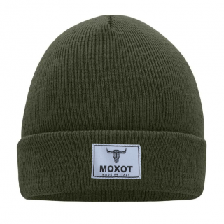"Berretto Beanie Verde Olive con Red Line – Stile Unico e Comfort Invernale"